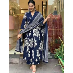 SRILICA Women Floral Printed Regular Kurta with Palazzos & Dupatta-picture-11