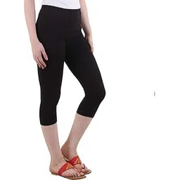 srisaras Black Premuim Cotton Capri for Women and Girls-picture-54