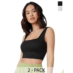 SRISARAS Pack Of 2 Cotton Crop Top-picture-38