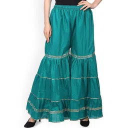 SRISARAS Women Ethnic Motifs Embroidered Flared Ethnic Sharara-picture-25