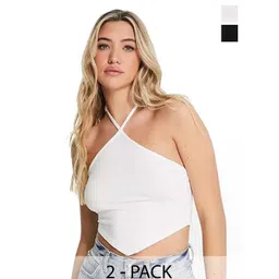 SRISARAS Women Pack of 2 Halter Neck Cotton Top-picture-13