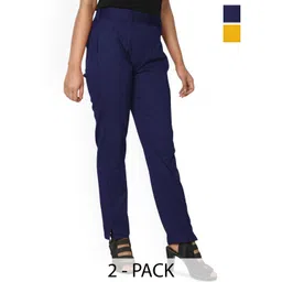 SRISARAS Women Pack of 2 Regular Fit Mid-Rise Cotton Trouser-picture-18