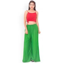 SRISARAS Women Solid Mid-Rise Loose Fit Trousers-picture-21