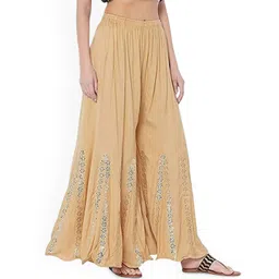 SRISARAS Women Solid Mid-Rise Loose Fit Trousers-picture-25