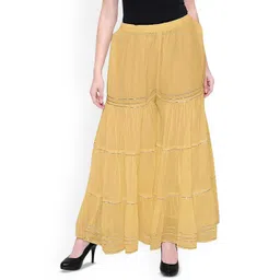 SRISARAS Women Solid Mid-Rise Regular Fit Pleated Trousers-picture-12