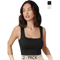 SRISARAS women Solid Tank Crop Top-picture-26