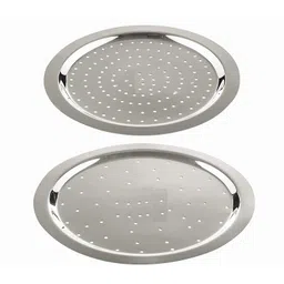 srs Stainless Steel Ciba Cover/Lid with Holes, Sizes 15 and 16, Set of 2, 24.4/25.9 cms 24.4 inch, 25.9 inch Lid Set-picture-30