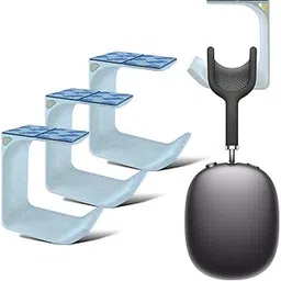 SRS® Headphone Stand Holder Under Desk Headphone Hook Holder Hanger & Cable Organizer for All Professional | Gaming Headsets | Stick-ON Adhesive with Surface Cleaning Wipes (White, Pack of 3)-picture-19