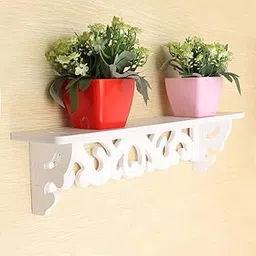 SS ARTS Wood Plastic Floating Display Wall Shelf (13 cm x 46 cm x 14 cm, White)-picture-17