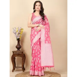 SSHAGUN LIFESTYLE Floral Art Silk Bandhani Saree-picture-38
