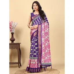 SSHAGUN LIFESTYLE Floral Printed Bandhani Saree-picture-39