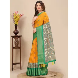 SSHAGUN LIFESTYLE Floral Printed Bandhani Saree image 5