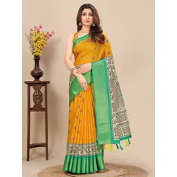 SSHAGUN LIFESTYLE Floral Printed Bandhani Saree image 1