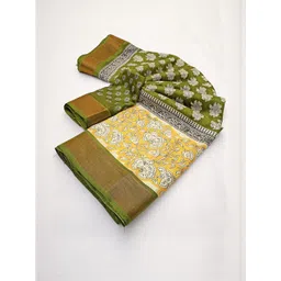 SSHAGUN LIFESTYLE Floral Printed Hand Batik Bandhani Saree-picture-36