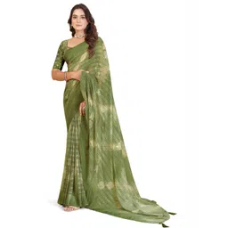 SSHAGUN LIFESTYLE Green Printed Daily Wear Georgette Saree-picture-33