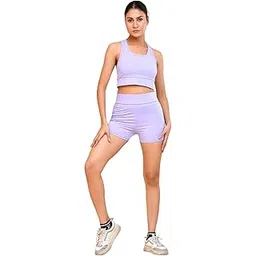 SSoShHub Premium High Waist Stretchable Gym Shorts and Sports Bra - Active Wear for Yoga, Zumba, Dance - Women's Workout Tight Stretchable Gym Wear-picture-55