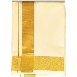sss novelties SSS 100% Cotton White Classic Dhoti With Golden Jari Border For Men's, Size-2 meters (Dhotis)-picture-35
