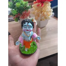 SSS SCULPTURE Blue Bal Gopal Statue Curio Showpiece-picture-22