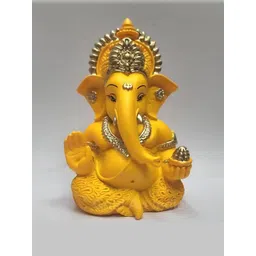 SSS SCULPTURE Yellow Religious Idol Showpiece image 1