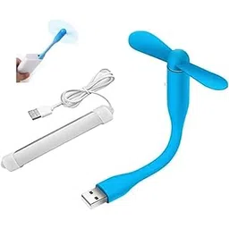 ST 2Y5 Portable Mini USB Dragon Fan with 2 Leaf Connect with Laptop, Smartphone, Powerbank, USB Adapter/Hub USB LED Mini Tube Light, Portable with High Brightness Cool Day Light-image-0