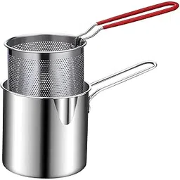 Stainless Steel Deep Fry Basket with Detachable Handle, 1200ml Capacity, 304 SS Material, 26x12cm-picture-44