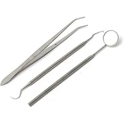 Stainless Steel Dental Instruments Mouth Mirror Probe Plier Kit @Lowest Price-picture-14