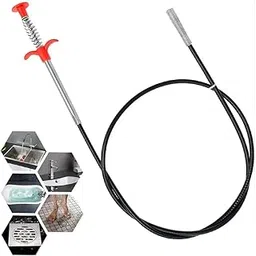 Stainless Steel Drain Pipe Cleaning Spring Stick, Hair Catching Claw Wire, Sink Sewer Tub Dredge Remover Tool (1)-picture-41