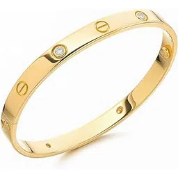 Stainless Steel Love Band Bracelet for Women | Anti-Tarnish Rose Gold Kada Bangle | Adjustable Cuff with Cubic Zirconia | Stylish Jewellery Gift for Girls & Girlfriend-picture-19