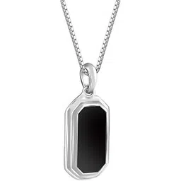 Stainless Steel Midnight Charisma Locket Neck Chain for Men | Stylish Pendant Necklace | Men's Jewellery Black Stainless Steel Chain For Men | Valentine Gift for Girlfriend-picture-21
