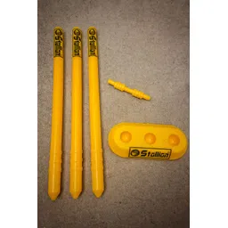 stallion Junior Plastic Cricket Stump Set – 3 Stumps with Base & Bails, Lightweight-picture-36