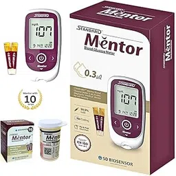 STANDARD Mentor Blood Glucose Monitoring Machine with 10 Strips-picture-10