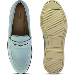 stanphord Mens Loafers Men Blue Solid Suede Round Toe Comfortable Slip on Moccasins Stylish Casual Loafers Shoes-picture-18