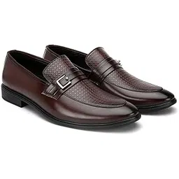 stanphord Mens Mystic Formal Shoes | Casual Office Wear Lightweight Stylish Slip on Loafers | Perfect for Casual & Formal Outfit and Wedding Occasions-picture-54