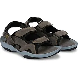 stanphord Men's Obvara Casual Outdoor Adjustable Velcro Strappy Open Sandal | Flexible Fitting and Trendy Stylish Look with Unique Sole Design | Ideal Everyday Use for Boys-picture-51