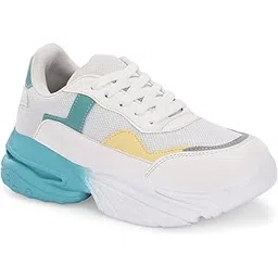 stanphord Womens Celestial Comets Sneakers | Chunky Colourblocked Mesh Casual Sports, Runnning, Walking, Training, Outdoor, Gym Shoes with Laces | Cushioned Footbed for All Day Comfort-picture-26
