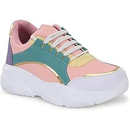 stanphord Womens Stratosphere Steps Colourblocked Chunky Lightweight Fashion Semi Casual Sneakers Shoes | Breathable | Lightweight | Versatile Comfort | Walking, Running | Anti Skid Outsole-picture-42