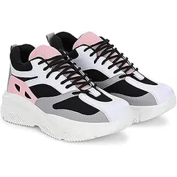 stanphord Womens Vogue Sneakers | Solid High Top Casual Lace Up Shoes | Perfect for Running & Walking-picture-55