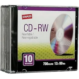 stapels Staples CD-RW Rewritable with slim CD Slim Case 10 pieces-picture-29