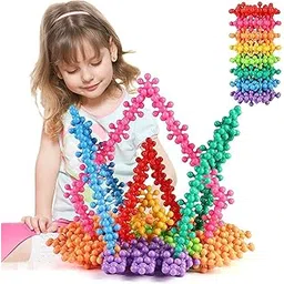 Star Links Interlocking Blocks Educational Construction Blocks for Kids Creativity Blocks for Kids Safe Material Star Building Toys for Kids Building Block Set Multicolour-picture-35