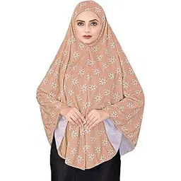 Star Printed Namaz Prayer Khimar Hijab Scarf Islamic Women's Headcover-picture-19