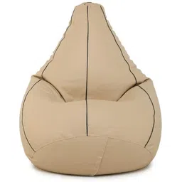 star XXXL Faux Leather Piping Bean Bag for Adults with Premium Comfort Design Teardrop Bean Bag With Bean Filling image 1