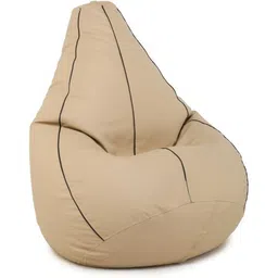 star XXXL Faux Leather Piping Bean Bag for Adults with Premium Comfort Design Teardrop Bean Bag With Bean Filling image 3