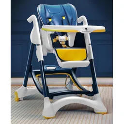 StarAndDaisy Crowned Baby High Chair/Baby Feeding Chair with 5-Level Seat Adjustment, 5-Point Safety Belt Kids Age 0.5 Yrs to 6 Yrs Eat, Play & Rest (Blue & Yellow)-picture-28