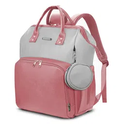 StarAndDaisy Diaper Bag for Mothers with Multi Compartments, Insulated Bottle Pockets, Waterproof, Ultra Vegan Leather, 30L capacity - Pink-picture-25