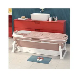 StarAndDaisy Foldable Baby Bath Tub With Temperature Meter Large - Pink-picture-11