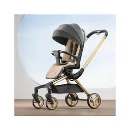 StarAndDaisy Meta Luxe Premium Baby Stroller 0 to 5 Years with 5-Point Safety Belt, Multi -Level Adjustment Canopy, Easy Adjustable Seat with One Touch Fold Pram for Baby - Black-picture-20