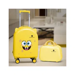 StarAndDaisy  Travel Suitcase with wheel, smooth zipper, telescopic trolley style combo with mini hand suitcase - Yellow-picture-18