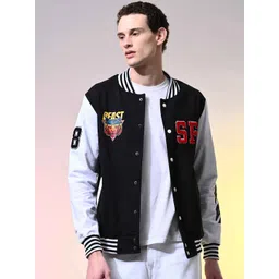 STARFOX Men Fleece Lightweight Varsity Jacket-picture-12