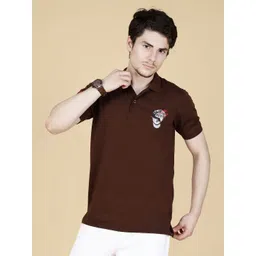 STARFOX Men Solid Polo Collar Cotton T-shirt-picture-23