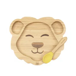 Starkiddo Leo Bamboo Suction Plate and Learning Weaning Set - Yellow-picture-27